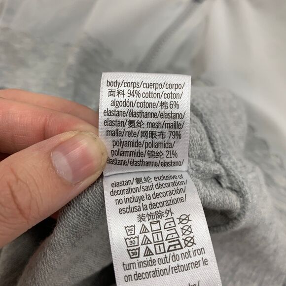 Victorias Secret Sport Mesh Panel Hoodie Womens XS Scalloped Edge Pockets Jacket - Picture 13 of 16